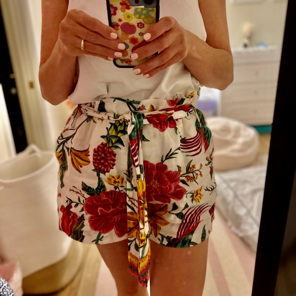 FARM Rio floral high waisted shorts